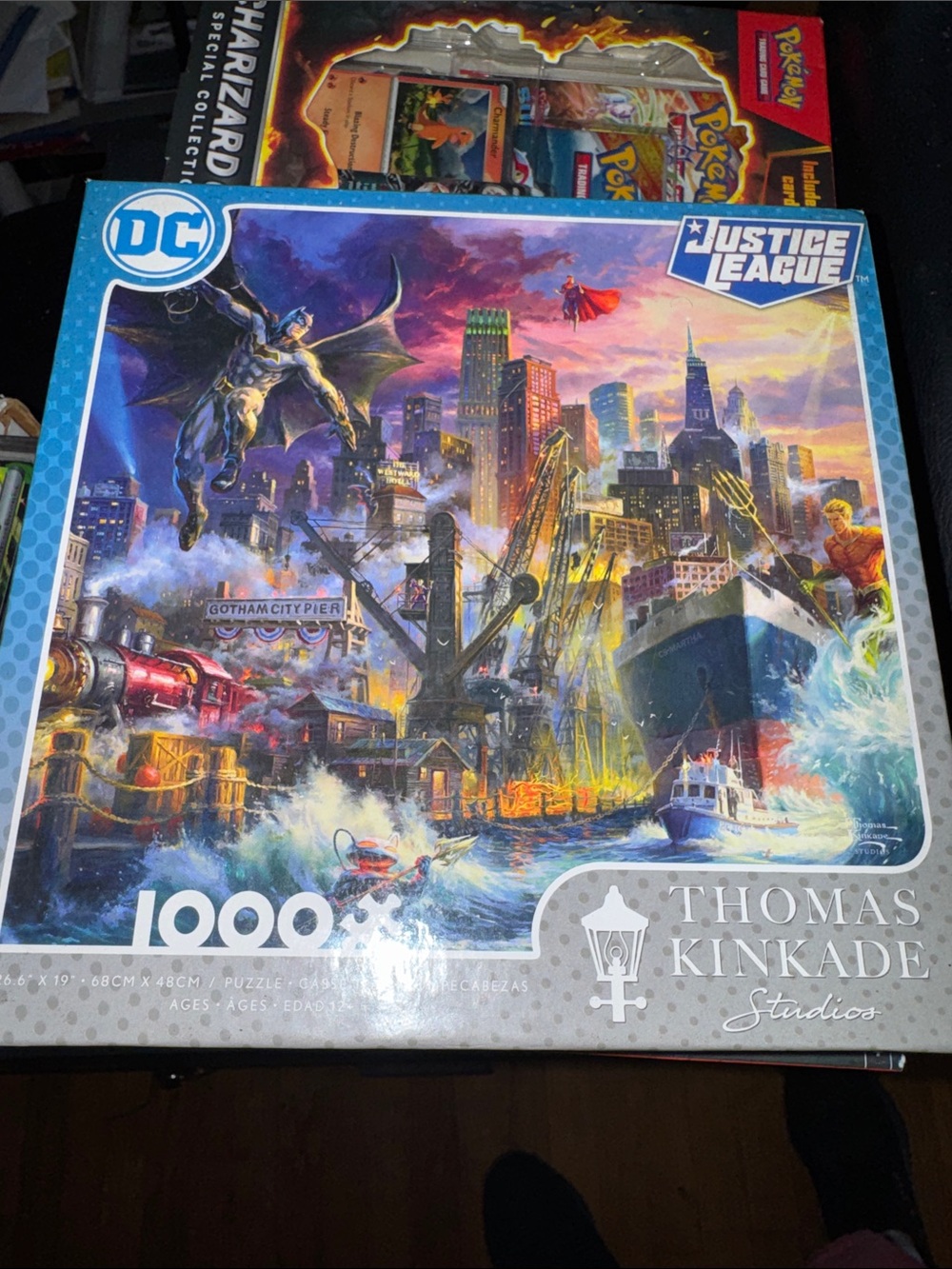 Thomas Kinkade Justice League Puzzle - Blue, Purple, Yellow, Orange